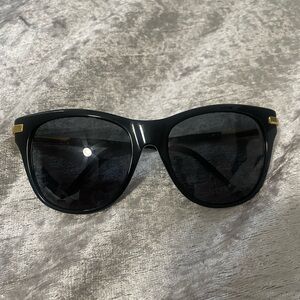 Thom Browne Sunglasses TB-506-A-BLK-GLD-56 Frames with Black Lenses